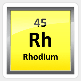 Rhodium Periodic Table Element Symbol Sticker